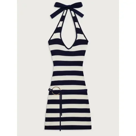 Frankies Bikinis Dolly Knit Mini Dress in White - Picture 2 of 5